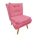 Ver imagem 1 de Jogo 2 Poltronas Decorativa Estofada para Sala de Visitas Karen Suede Rosa Barbie - Dl Decor