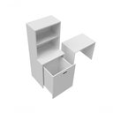 Ver imagem 2 de Armário com Mesa de Estudos Infantil 1 Porta 2 Gavetas MDF 100cm Branco Woodcore