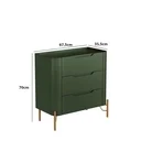 Ver imagem 3 de Mesa de Cabeceira 3 Gavetas L67,5 X A70cm Mdf
