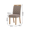 Ver imagem 4 de Mesa de Jantar 6 Lugares Amélia Nature/off White/marrom Amêndoa - Pnr Móveis