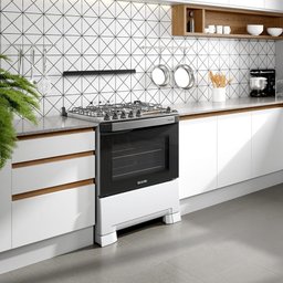 Fogão Mueller 5 Bocas Decorato Branco com Tripla Chama Branco Bivolt - 9