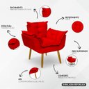 Ver imagem 7 de Kit 2 Poltronas Decorativas Reforçadas para Sala Alice para Recepção Manicure Escritório Suede