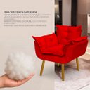 Ver mais imagens de Kit 2 Poltronas Decorativas Reforçadas para Sala Alice para Recepção Manicure Escritório Suede