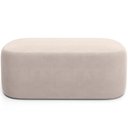 Ver imagem 5 de Puff Decorativo Orgânico para Living Quarto 100cm Doha W01 Suede Bege - Lyam Decor