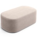 Ver imagem 2 de Puff Decorativo Orgânico para Living Quarto 100cm Doha W01 Suede Bege - Lyam Decor