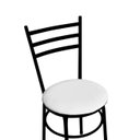 Ver imagem 2 de Conjunto Mesa Preta 70x70cm Tampo Branco com 4 Cadeiras Epoxi