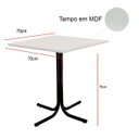 Ver imagem 4 de Conjunto Mesa Preta 70x70cm Tampo Branco com 4 Cadeiras Epoxi