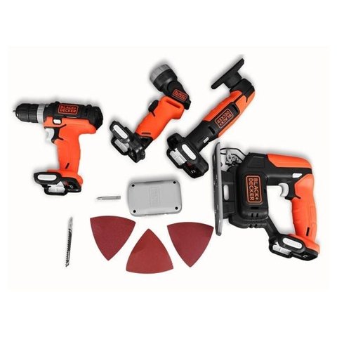Jogo de Ferramentas 4 em 1 Black+decker Bdck502c1-b3 a Bateria 12vbdck502c1-b3