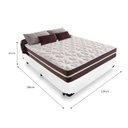 Ver imagem 2 de Cama Box Viúva 128 Tecido Sintético Branco com Colchão Little Angel - Bello Box - Mola Superlastic