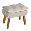 Ver imagem 3 de Poltrona Decorativa Opala e Puff Opala Suede Bege Smf Decor