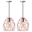 Ver imagem 1 de Kit 2 Pendentes Aramado Bala 23 Cm Decorações Cor: Cobre