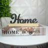 Conjunto decoração livro Home + palavra home de madeira - 3