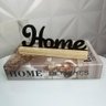 Conjunto decoração livro Home + palavra home de madeira - 4