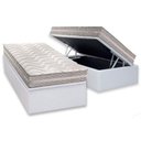 Ver imagem 1 de Conjunto Box Baú Solteiro Colchão Espuma Paropas D28 - Master Ag80 Prata Double Face 17 + Base Crc