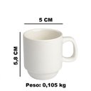Ver imagem 2 de Kit 4 Xicaras Cha Branca S-pires Empilhavel 200ml Porcelart