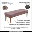Ver imagem 3 de Recamier Decorativo 160cm Kors Veludo Pés de Madeira Lilás - Gran Belo