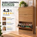 Ver mais imagens de Sapateira Vertical Armário 3 Portas 66cm Dara Cedro R03 - Mpozenato