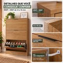 Ver imagem 7 de Sapateira Vertical Armário 3 Portas 66cm Dara Cedro R03 - Mpozenato
