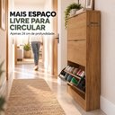 Ver imagem 5 de Sapateira Vertical Armário 3 Portas 66cm Dara Cedro R03 - Mpozenato