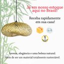 Ver imagem 2 de Pendente Fibra Natural de Bambu Artesanal E27 50 Cm Nat30