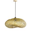 Ver imagem 1 de Pendente Fibra Natural de Bambu Artesanal E27 50 Cm Nat30