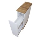 Ver imagem 5 de Balcão 1 Porta com Rodapé 20cm 100% MDF Rainha Branco/Nature