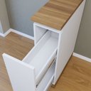 Ver imagem 6 de Balcão 1 Porta com Rodapé 20cm 100% MDF Rainha Branco/Nature