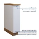 Ver imagem 7 de Balcão 1 Porta com Rodapé 20cm 100% MDF Rainha Branco/Nature