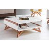 MESA DE CENTRO QUADRADA BRANCA PRESLEY 70X70CM - 1