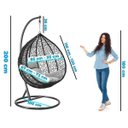 Ver imagem 2 de Cadeira Balanço Poltrona Rede Teto Ovo Varanda Sacada Jardim - Marrom Bege