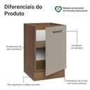 Ver imagem 3 de Balcão de Cozinha 50cm 1 Porta (sem Tampo) Rustic/crema Agata Madesa