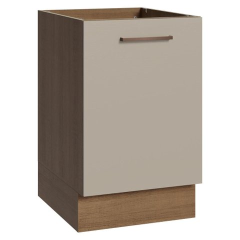 Balcão de Cozinha 50cm 1 Porta (sem Tampo) Rustic/crema Agata Madesa