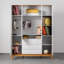 Ver mais imagens de Kit Quarto Infantil com Pés Square Mel - Cômoda Elfe 4 Gavetas + Guarda-Roupa Elfe + Berço Mini Cama
