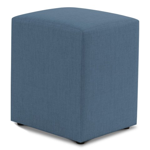 Puff Decorativo Sala de Estar Quadrado 36x47cm Linho Denim - Desk Design