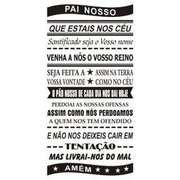 Adesivo Decorativo Para Parede e Porta - Oração Pai Nosso - 1