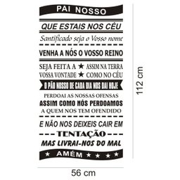 Adesivo Decorativo Para Parede e Porta - Oração Pai Nosso - 3