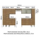 Ver imagem 4 de Armário de Cozinha Completa 325cm Rustic Emilly Madesa 03