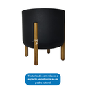 Ver imagem 2 de Vaso Cilíndrico Decore Polietileno 36x33x33cm Japi - Chumbo