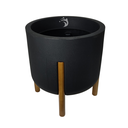 Ver imagem 1 de Vaso Cilíndrico Decore Polietileno 36x33x33cm Japi - Chumbo