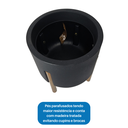 Ver imagem 3 de Vaso Cilíndrico Decore Polietileno 36x33x33cm Japi - Chumbo