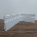 Ver imagem 6 de Kit 10 Barras de Rodapé de Poliestireno 7cm Frisado Branco (7x1x240cm)