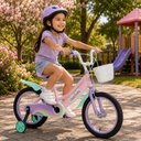Ver imagem 2 de Bicicleta Infantil Aro 16 Menina Rosa com Rodinhas