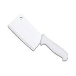 Faca Cutelo Profissional Facão Acougueiro em Aço Inox Branco 17cm com Furo - 1