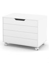 Ver imagem 2 de Baú Modulo Guarda Brinquedo Caixa Infantil C Rodízios Ariel Cor:Branco