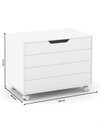 Ver imagem 5 de Baú Modulo Guarda Brinquedo Caixa Infantil C Rodízios Ariel Cor:Branco