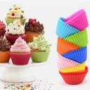 Ver imagem 1 de Kit 12 Formas Silicone Mini Cupcake Bolo Muffin Assadeira