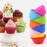 Kit 12 Formas Silicone Mini Cupcake Bolo Muffin Assadeira - 1