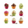 Kit 12 Formas Silicone Mini Cupcake Bolo Muffin Assadeira - 2
