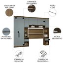Ver imagem 2 de Guarda Roupa Casal Modulado Cp02 Delphi Avelã/grey L01 - Mpozenato