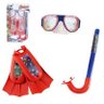 KIT MERGULHO INFANTIL CRIANÇA VINGADORES AVENGERS MARVEL 3 PEÇAS MASCARA, SNORKEL E PÉ DE PATO - 2